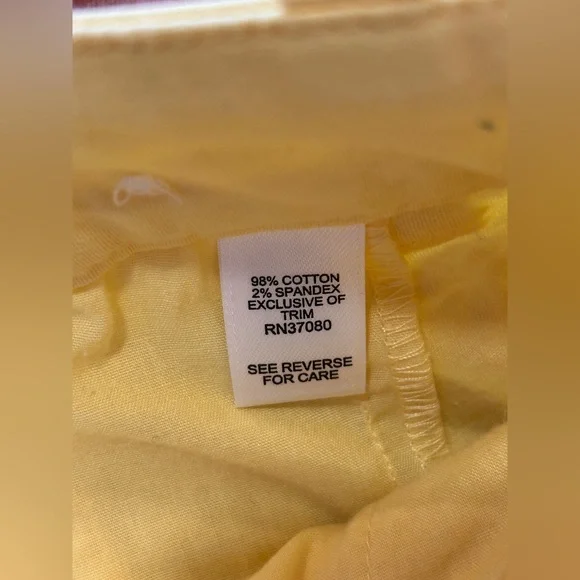 Size 18W CATO Light Yellow Slacks Pastel Plus Size Spring Easter - Picture 4 of 7